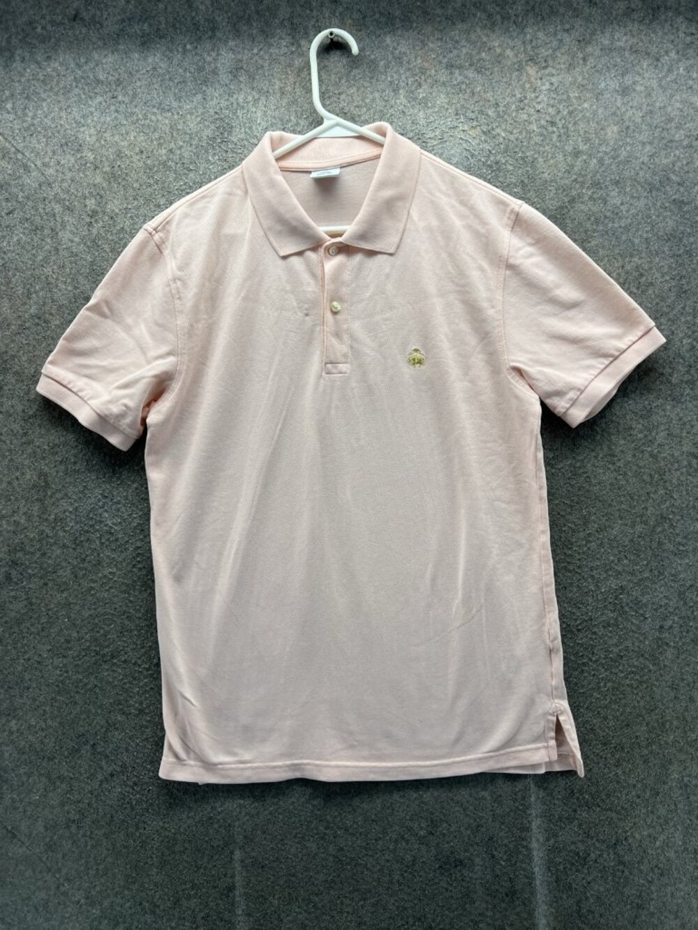 Brooks Brothers Polo Shirt Men Large Pink Performance Slim Fit Cotton Logo